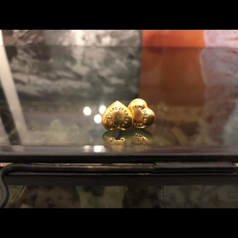 Marc Jacobs Gold Heart Earrings